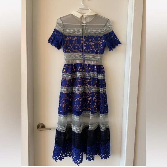 Blue midi dress - Picture 2 of 3